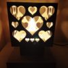 Drevená lampa Srdiečka