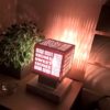 Drevená stolná lampa HOME