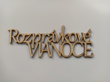 Drevený nápis Rozprávkové Vianoce