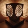 Drevená lampa Kvet života