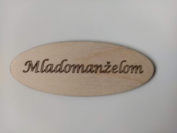 Drevený nápis/ovál Mladomanželom