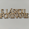 Drevený nápis S láskou spomíname