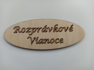 Drevený ovál Rozprávkové Vianoce