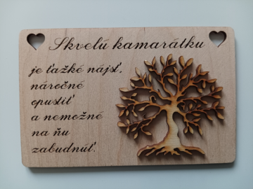 tabuľka kamarátke