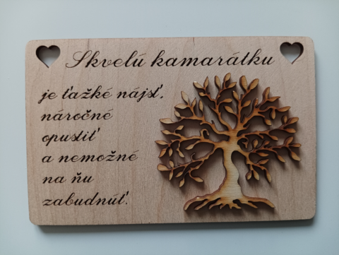 tabuľka kamarátke