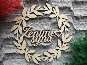 svadobný nápis / veniec