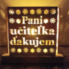 Drevený svietnik pre pani učiteľku