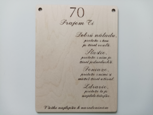 Veľká drevená tabuľka 20cm x 26cm