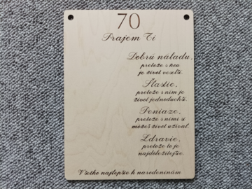 Veľká drevená tabuľka 20cm x 26cm