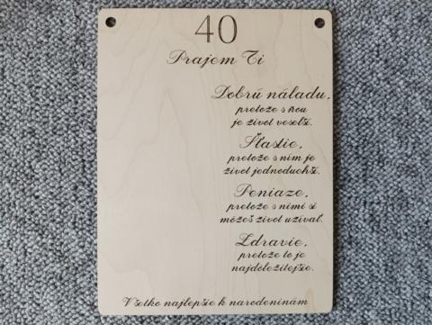 Veľká drevená tabuľka 20cm x 26cm