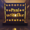 Drevený svietnik pre p. učiteľku s menami na želanie