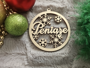 drevená ozdoba na stromček