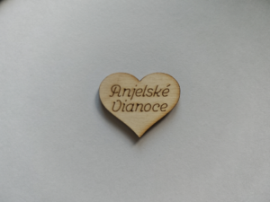 Drevené srdiečko s textom