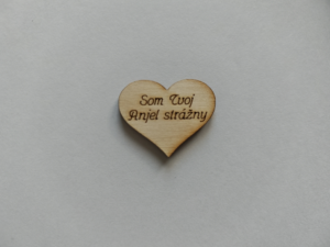 Drevené srdiečko s textom
