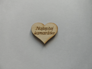 Drevené srdiečko s textom