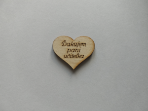 Drevené srdiečko s textom