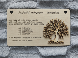 poďakovanie kamarátke, kolegyni