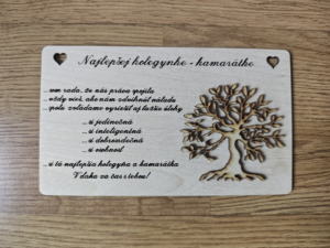 poďakovanie kamarátke, kolegyni